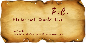 Piskolczi Cecília névjegykártya